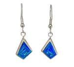 BLUE OPAL EARRINGS - Caribbean Blue Opal Earrings - opal earrings dangle - 280ER