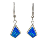 BLUE OPAL EARRINGS - Caribbean Blue Opal Earrings - opal earrings dangle - 280ER