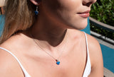 OPAL HEART NECKLACE -  (Choose Your Color) - Heart Necklace and chain -  Opal Heart Pendant - 100PDsm