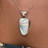 FIRE OPAL SET - 606L - White Fire Opal Necklace and Earrings Set - Opal Pendant and Earrings Set - opal earrings dangle