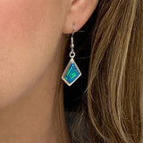 BLUE OPAL EARRINGS - Caribbean Blue Opal Earrings - opal earrings dangle - 280ER