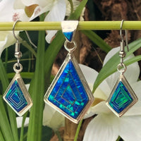 BLUE OPAL EARRINGS - Caribbean Blue Opal Earrings - opal earrings dangle - 280ER