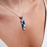 FIRE OPAL EARRINGS - Blue Opal and White Fire Opal Earrings - earrings dangle - Blue Opal Earrings - Sterling Silver - Long Earrings -766ER