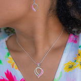 PINK OPAL EARRINGS - 702ER Long Opal Earrings - opal earrings dangle