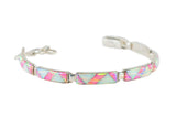 PINK OPAL BRACELET BR61 Pink and White Opal Bracelet