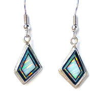 FIRE OPAL EARRINGS - 280ER White Fire Opal Earrings silver opal earrings dangle