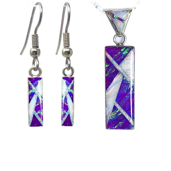 Ilkey | Blue-Purple Australian Black Opal Necklace - World Treasure Designs